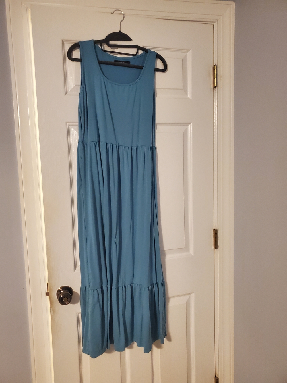 Sleeveless Blue Maxi Dress - Lightweight Tiered Summer Dress